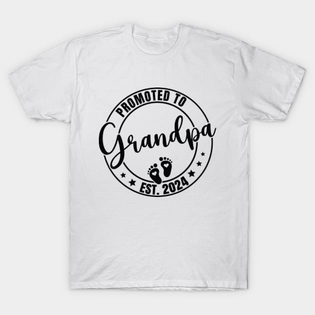 Promoted to Grandpa 2024 New First Grandpa 2024 T-Shirt by Shrtitude